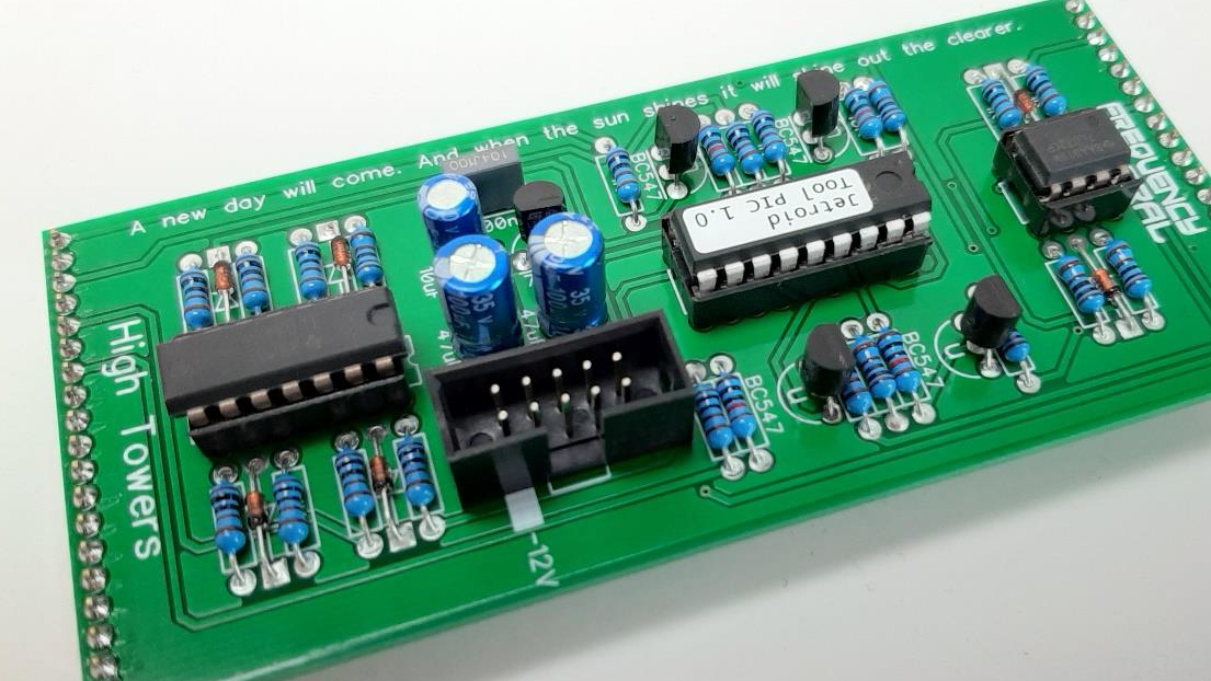 Assembled logic board for the Frequency Central High Towers module.