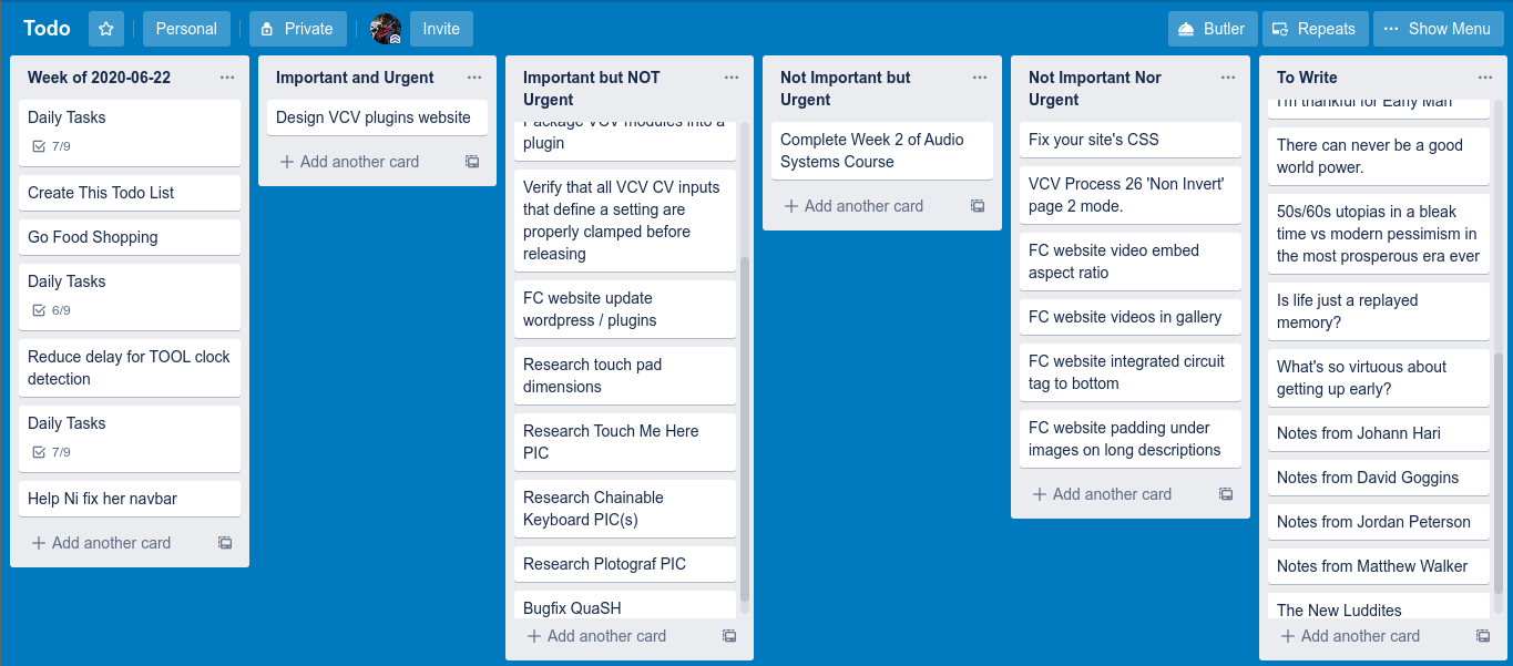 My New Trello Todo List